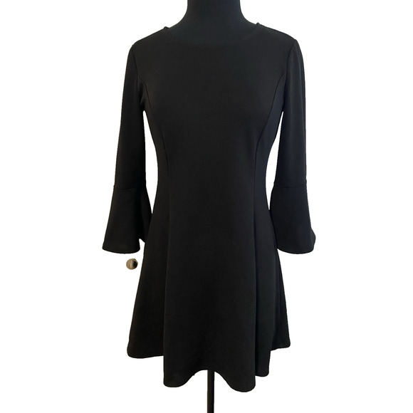 Magnolia Skye Little Black Dress Medium Boho Whimsgoth Flutter Sleeves Dark Mini - Picture 1 of 13
